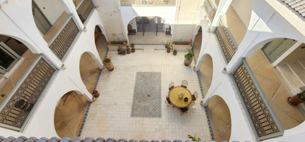 patio 3 vue plongeante maison d'hote marrakech